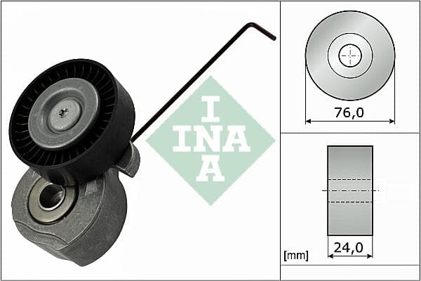INA 534032410 Riemenspanner Keilrippenriemen Durchmesser 76 mm Breite 24 mm