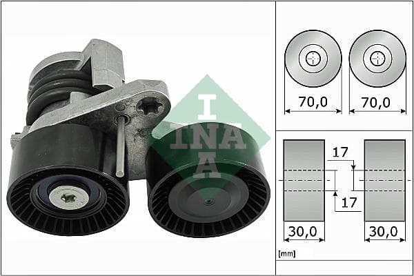 INA 534049610 Riemenspanner Keilrippenriemen Durchmesser 70 mm Breite 30 mm