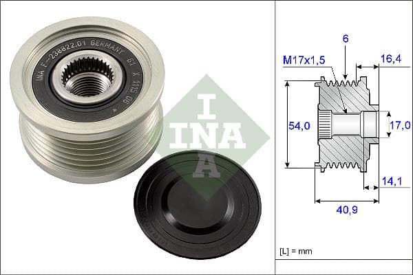 INA 535011210 roue libre alternateur nombre de rainures 6